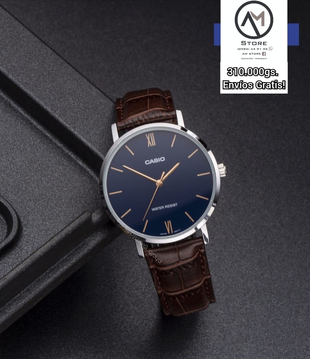 Reloj Casio Mtp-vt01bl-2budf Azul Hombre | Cuotas sin interés