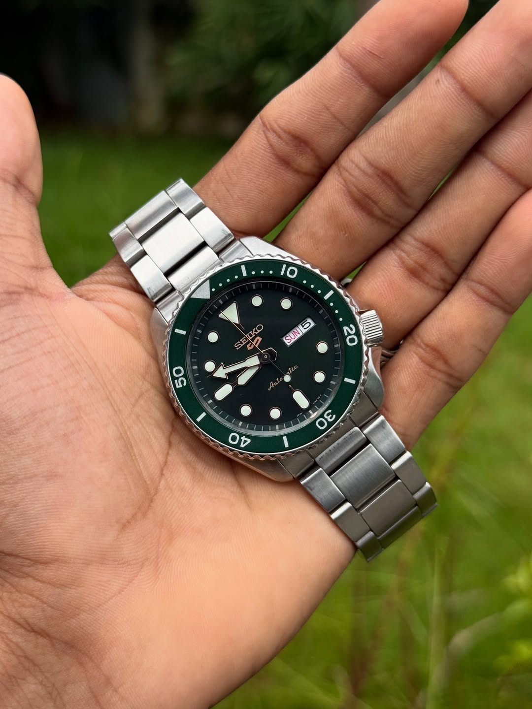 Seiko SRPD63K1 Orologio Analogico Uomo - Automatico, Cassa 42,5mm, Vetro Minerale, Quadrante Verde